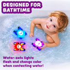 Tub Works® Monster Trucks™ Light Up Bath Toys, 3 Pack, Crab, Ray & Octopus