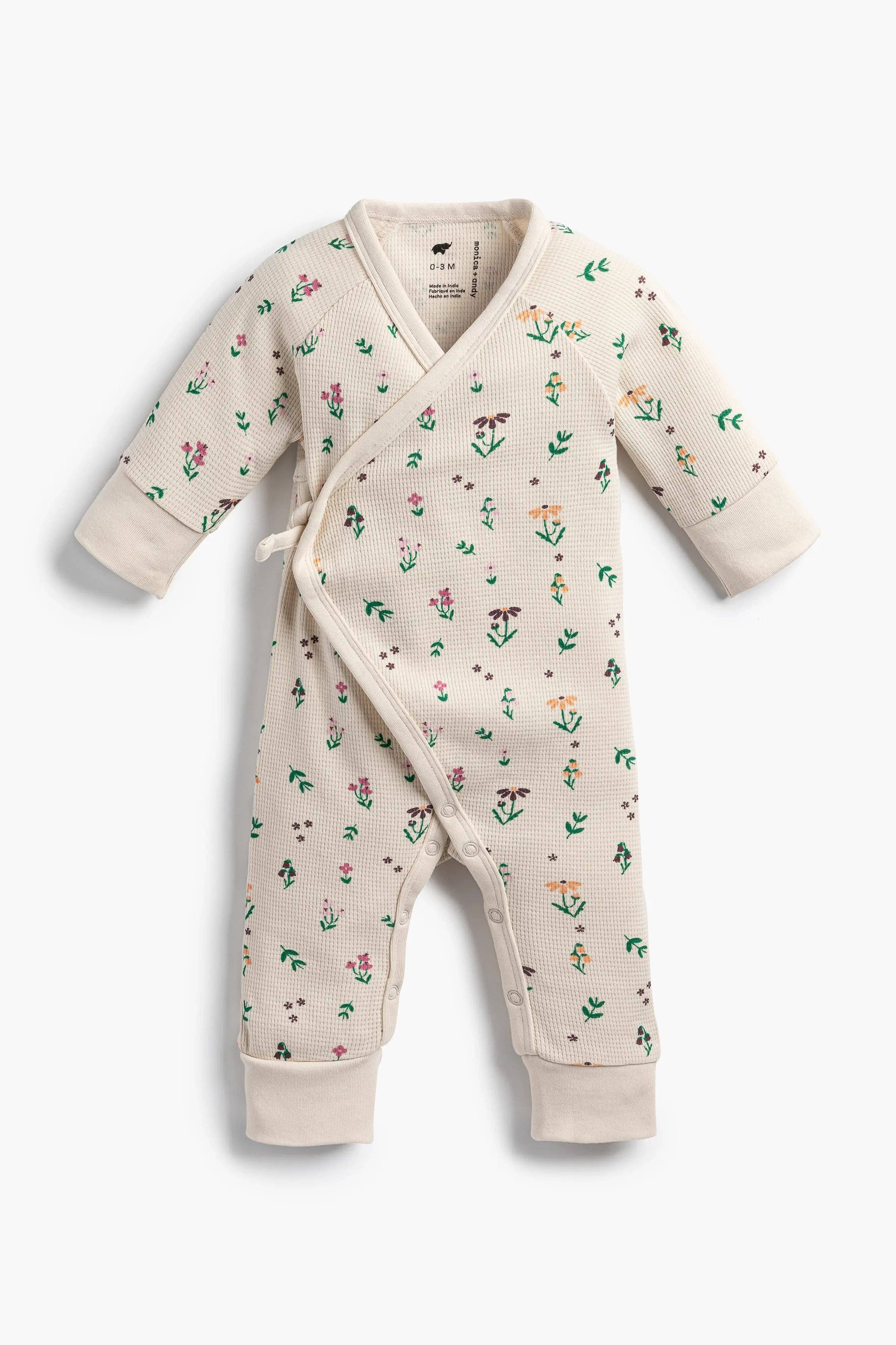 Baby Kimono Tie One-Piece_Fall Flowers