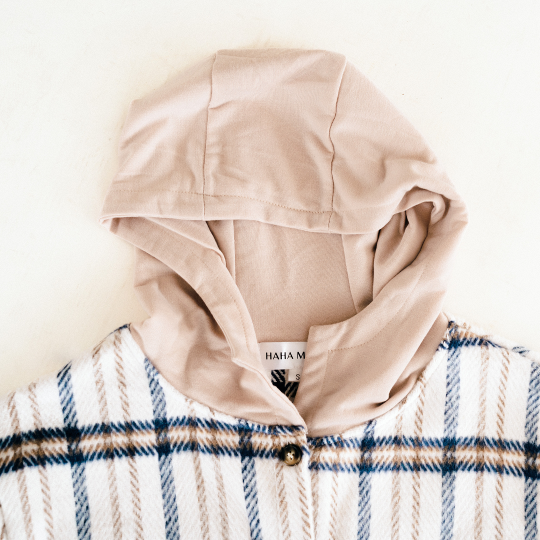 Cream & Navy Plaid Flannel - Infant