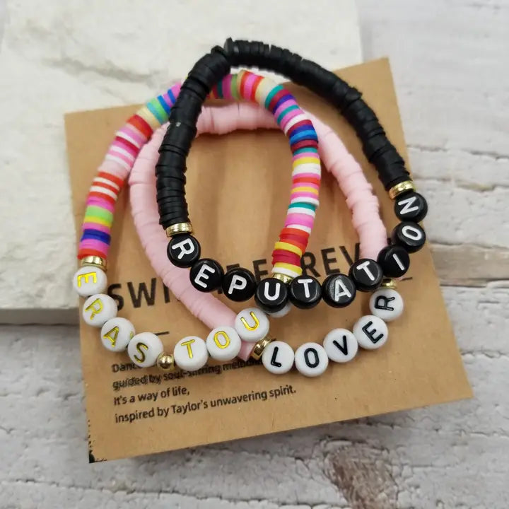 Swiftie Clay Bracelet Set of 3 with Card