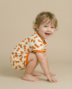 Orange Puppy Bamboo Boys Girls Infants Short Sleeve PJs