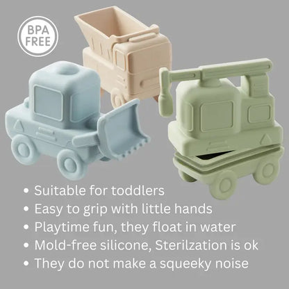 Ali+Oli Bath Toys Bpa-Free Food-Grade Silicone 3pc Water Set
