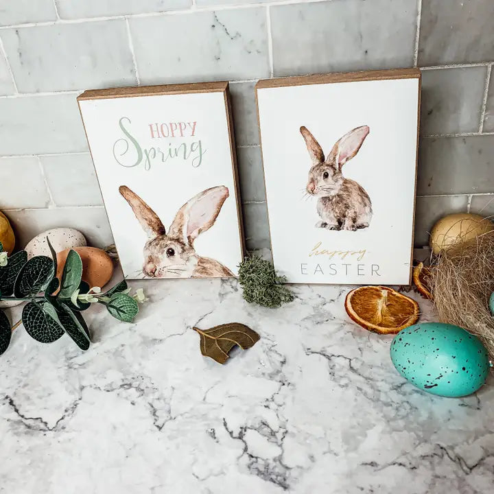 Easter Home Decor Signs Wooden, Easter Bunny Home Decor