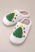Soft and Cozy Christmas Tree Slippers