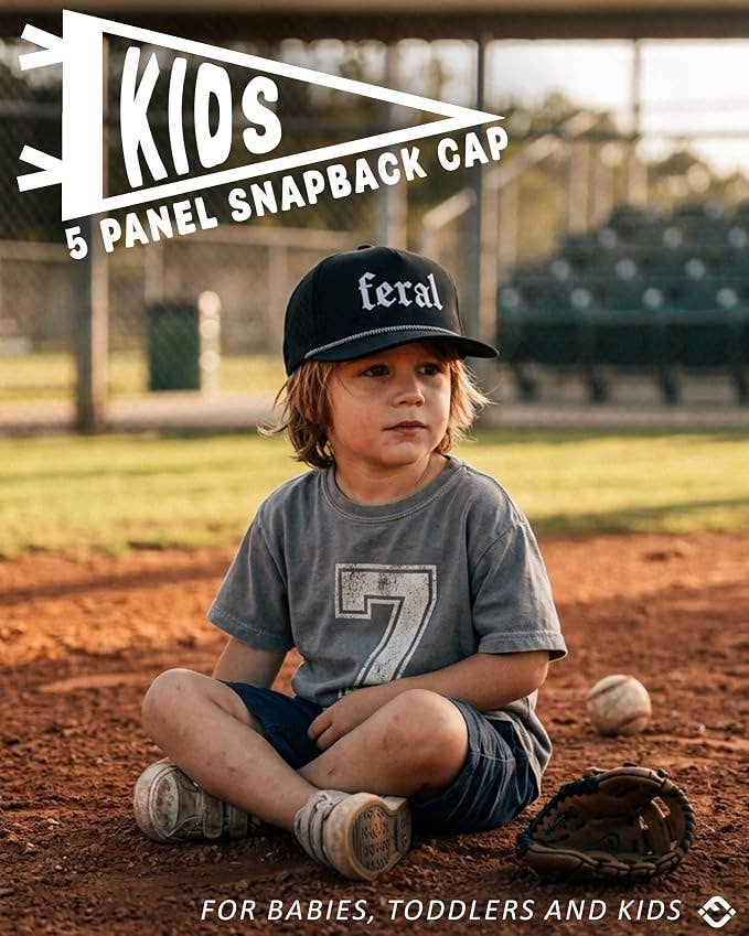Kid's Golf Hat - Feral - Black