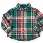 Red & Green Plaid Holiday Shirt- Boy's