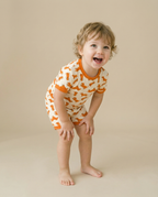 Orange Puppy Bamboo Boys Girls Infants Short Sleeve PJs