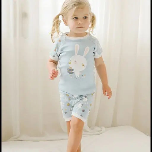 Summer Rabbit Short Sleeve Pajama Set