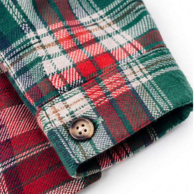 Red & Green Plaid Holiday Shirt- Boy's
