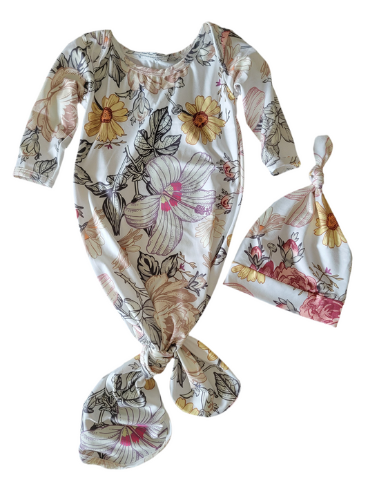 Floral Knotted Gown