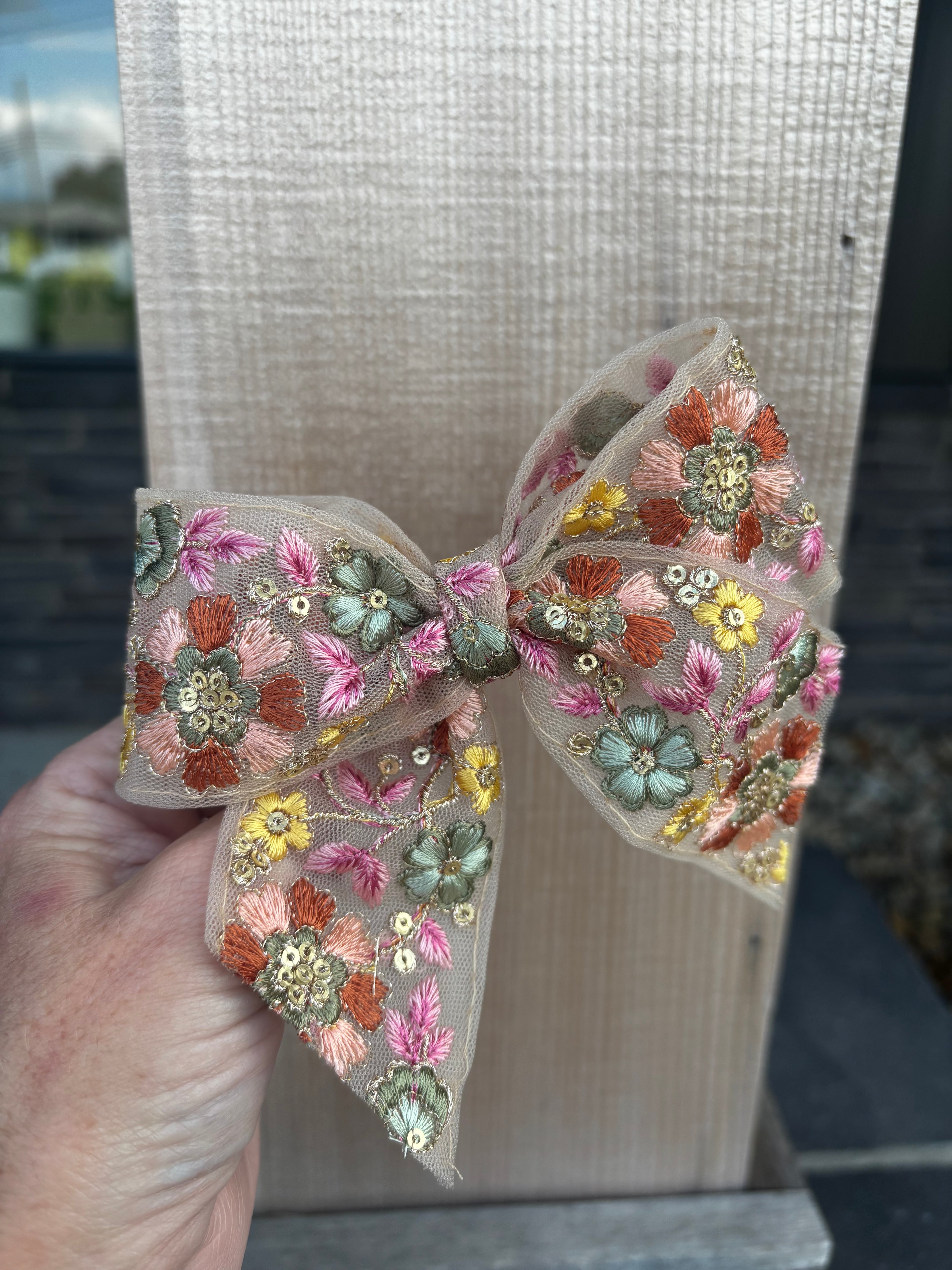 Fall Gold and Floral Clippie