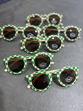 Retro Groovy Kids Checkered Sunglasses