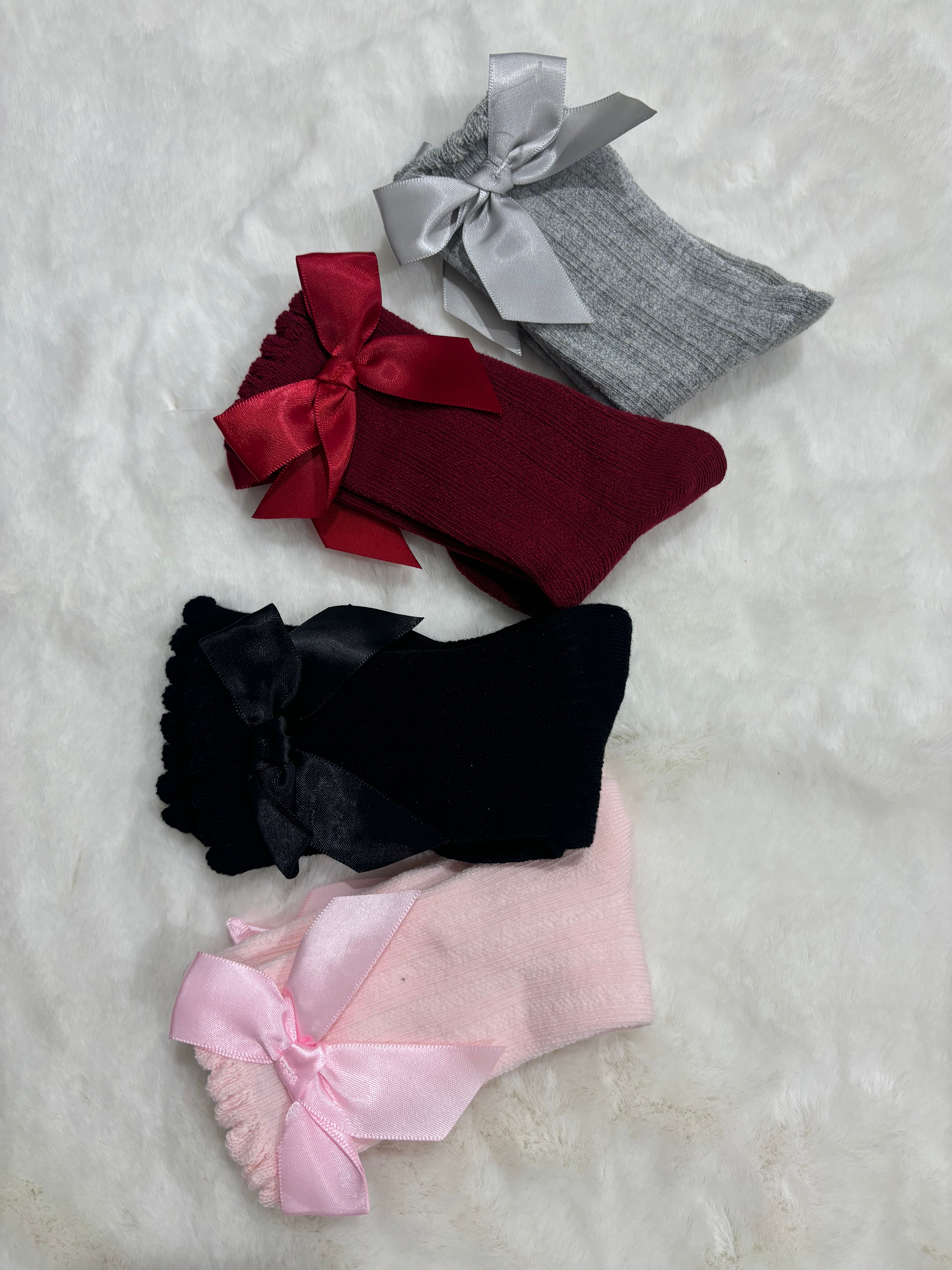 Infant Knee High Bow socks