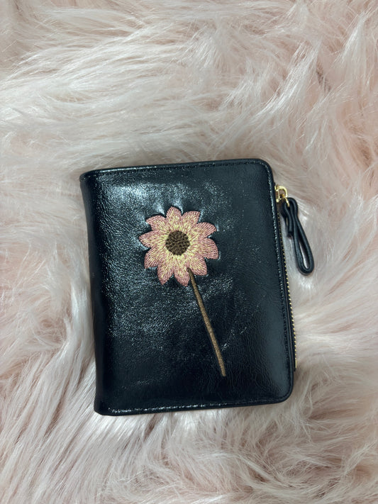 Vegan Leather Flower Wallet