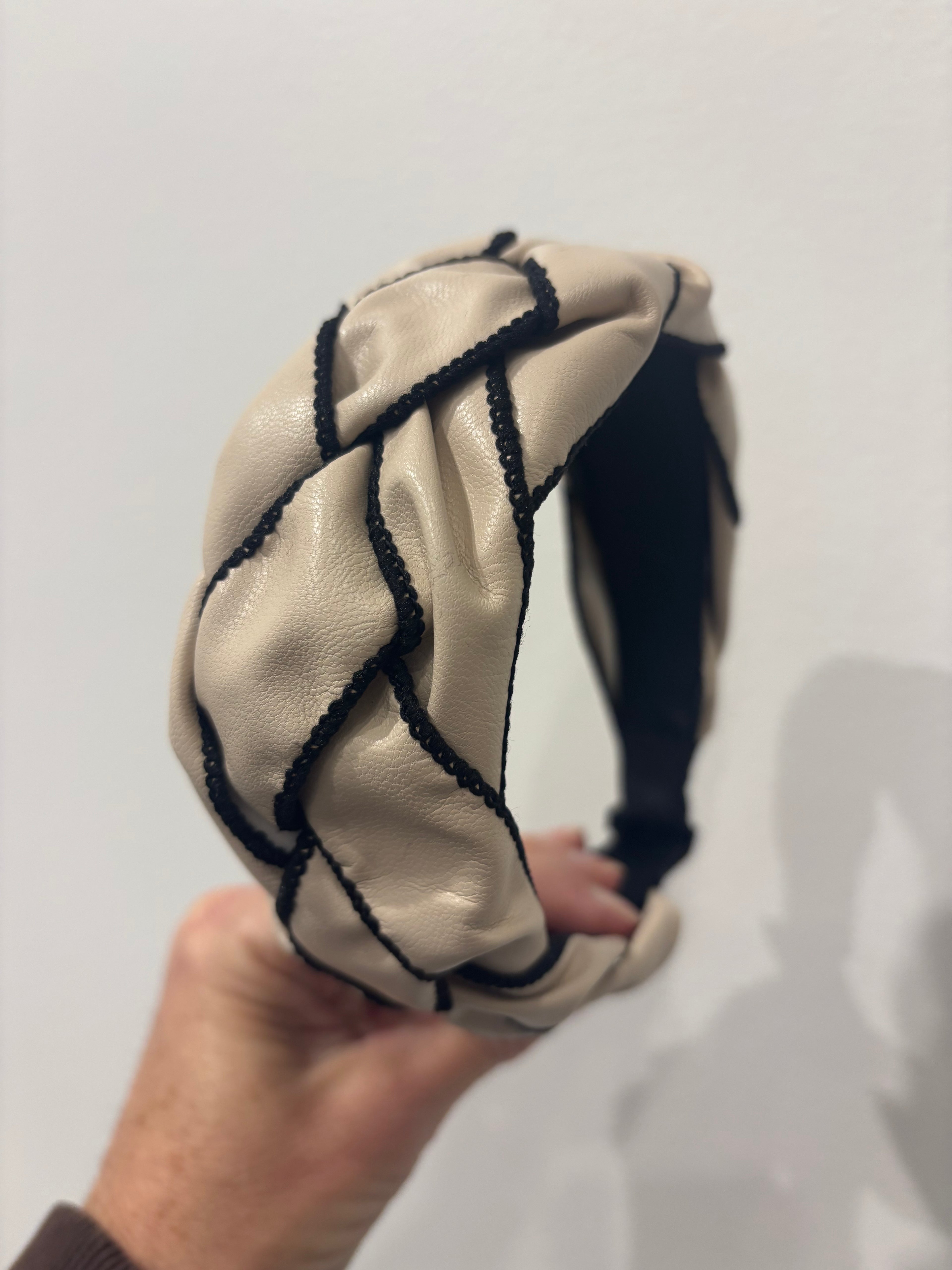 Boho Faux Leather Braided Headband