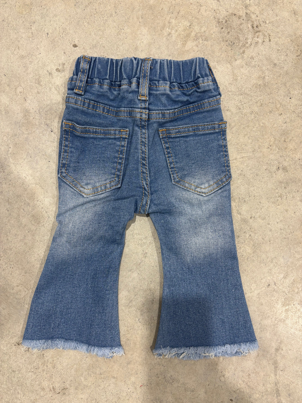 Stonewashed Denim Flare Jeans