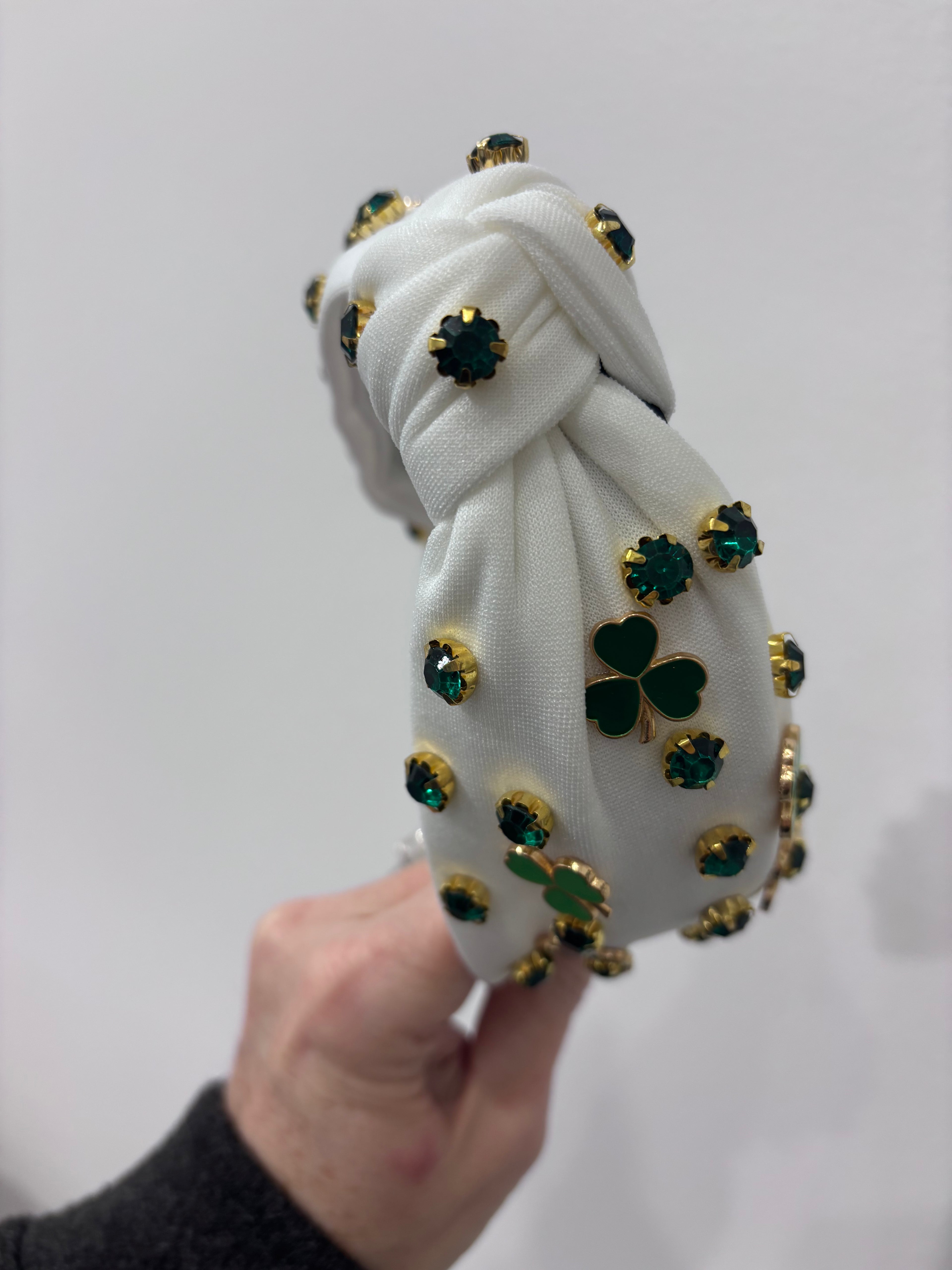 White St. Patty’s Knotted Headband