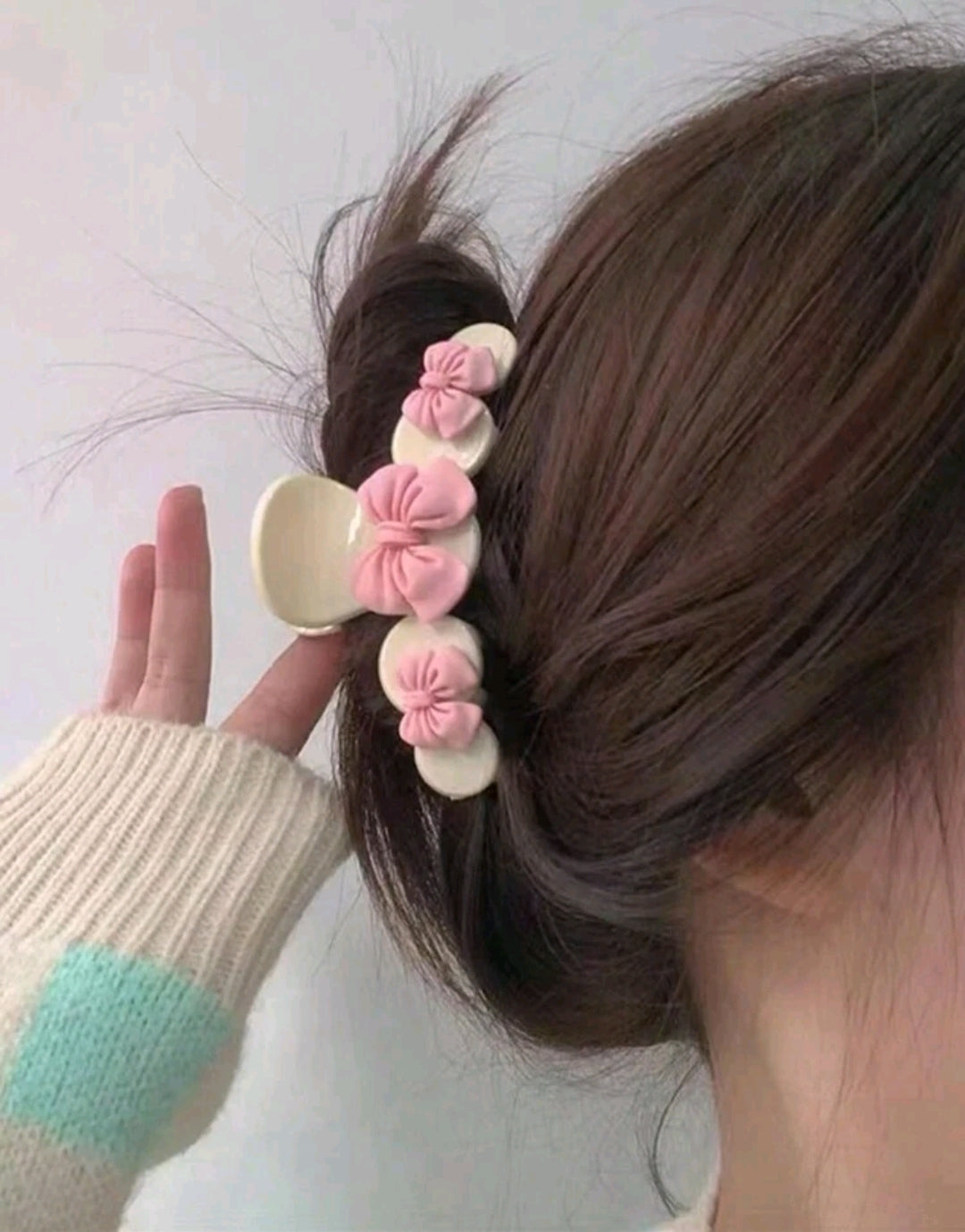 Pink Bow Hair Clip