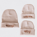 Matching Knit Hats- Little Man- Beige