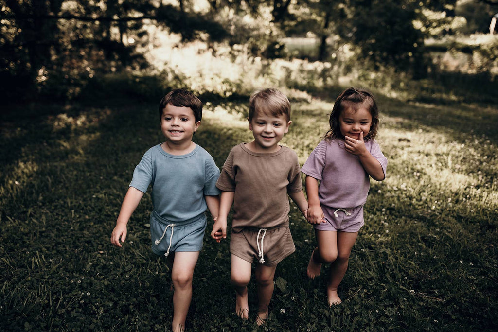 Santorini Summer Waffle Toddler Top & Bottom Set