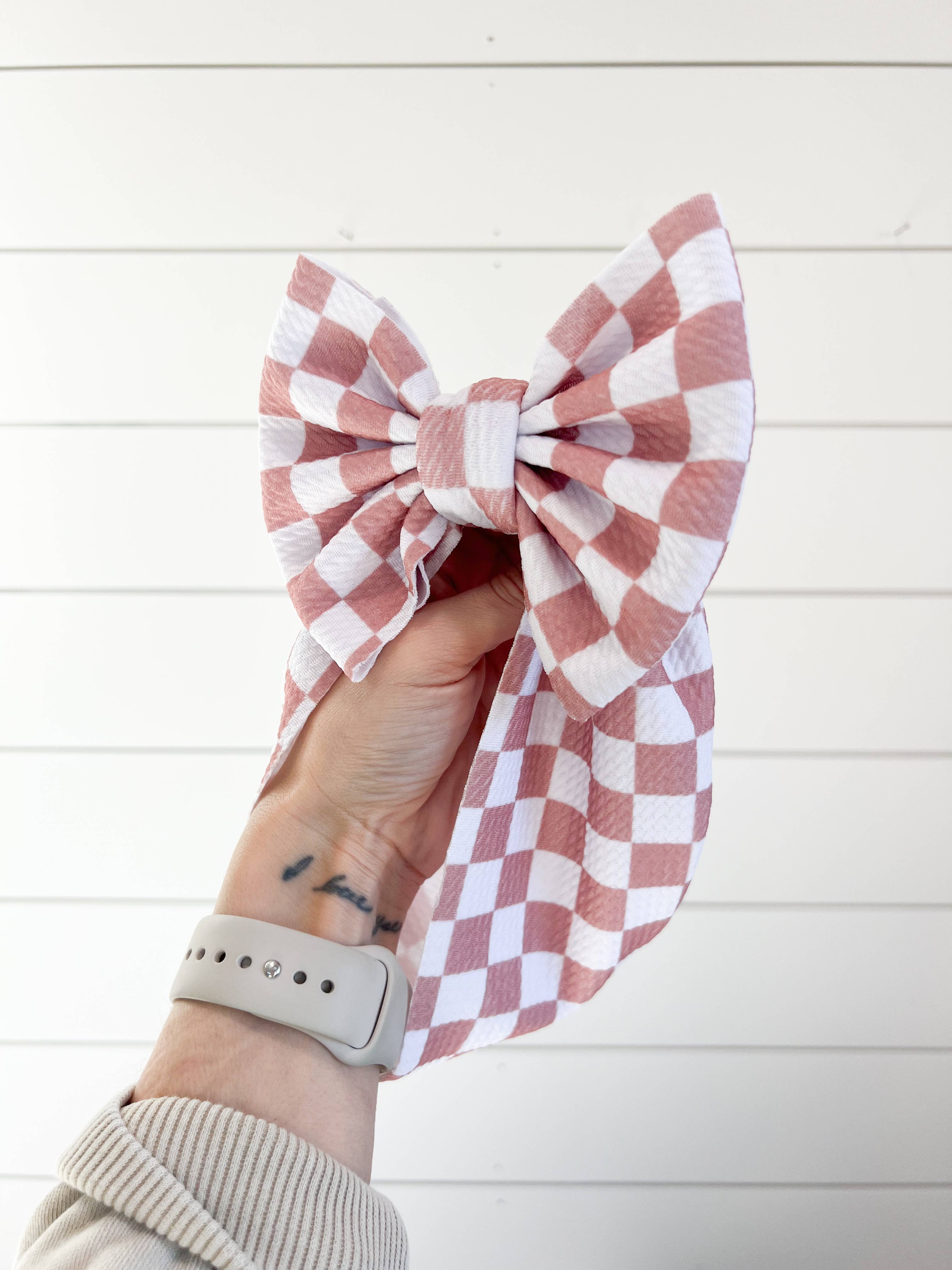 Checker Bullet Bow + Headwrap  