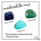 Malachite Mix + Raw Cognac Amber Necklace