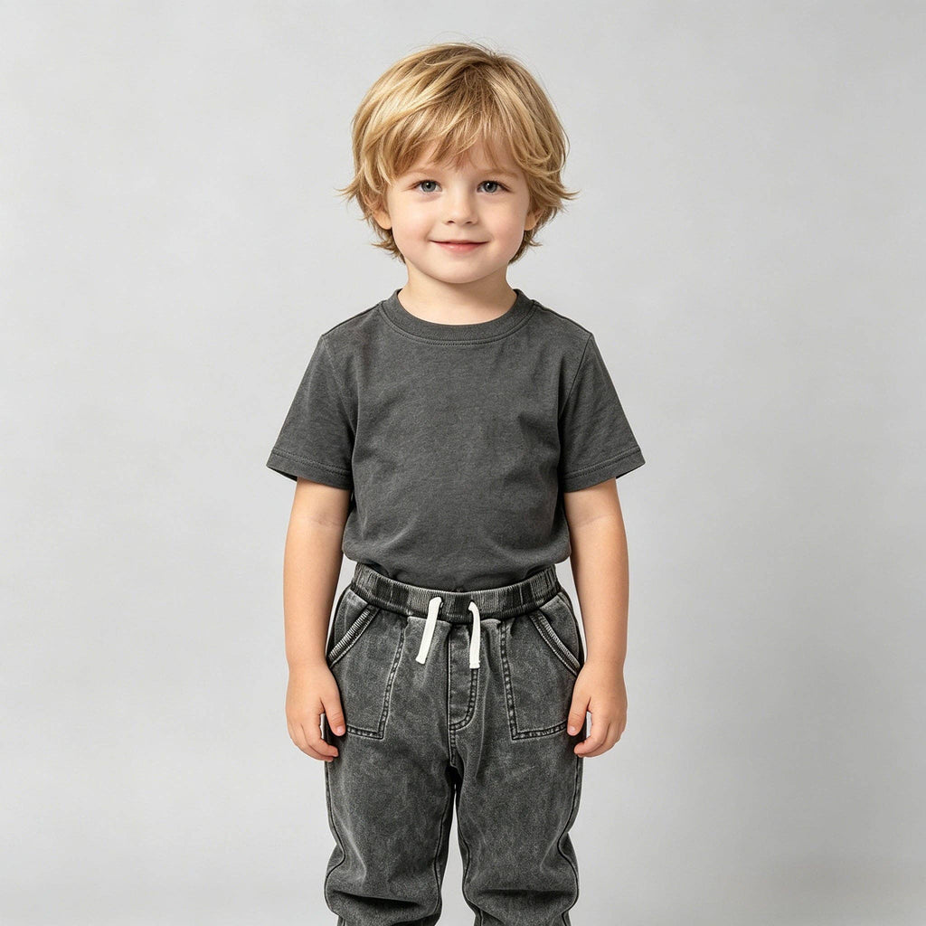 Kapital K Baby Boys Washed Gray Corduroy Joggers