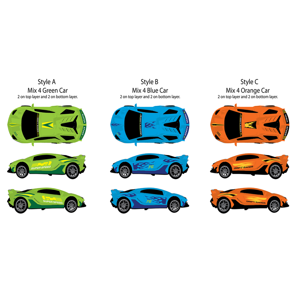 Sideways Drift Racers Friction Car Assortment