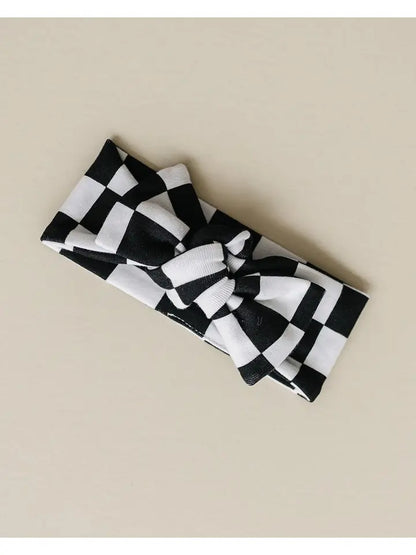Checkered Headband | Black