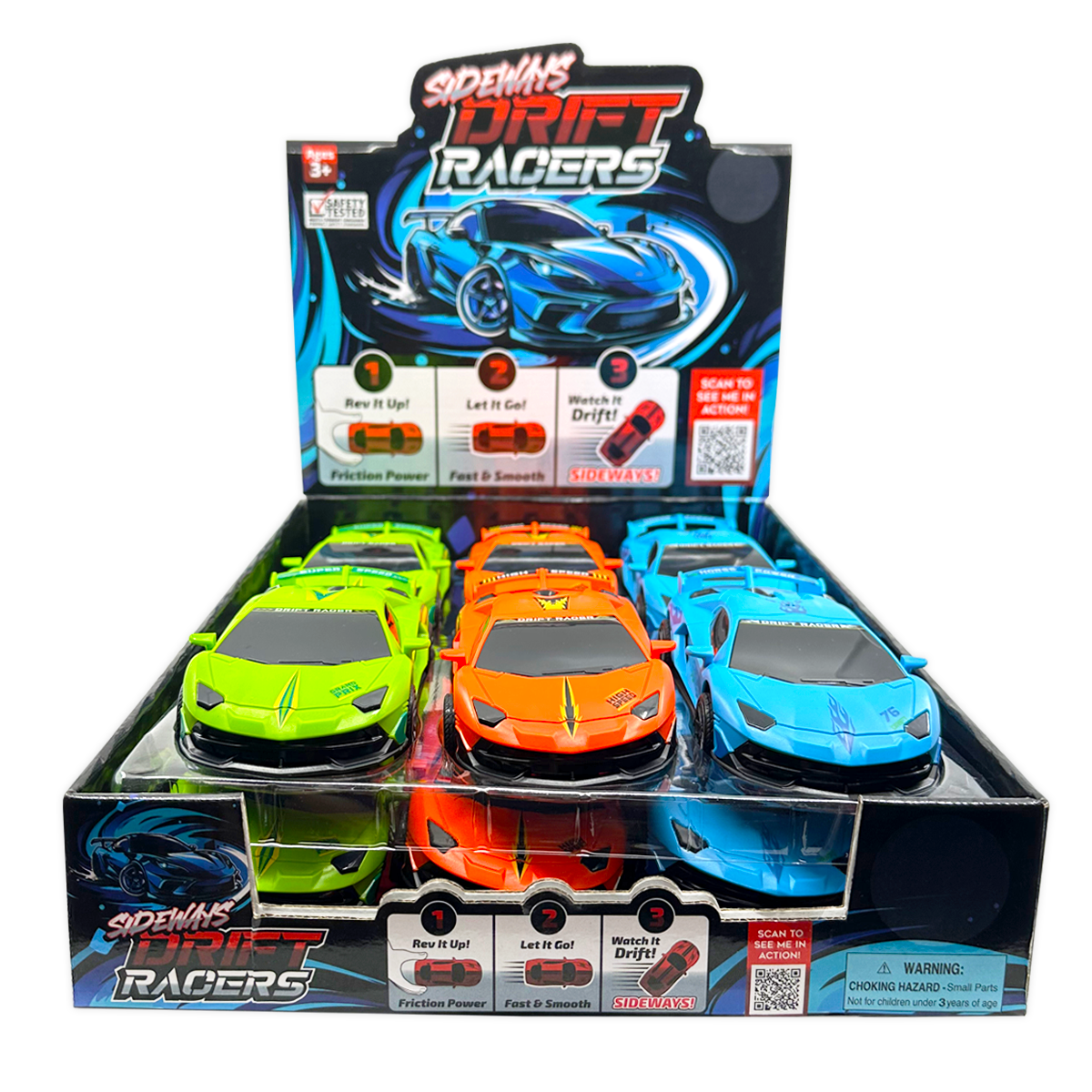 Sideways Drift Racers Friction Car Assortment