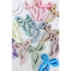 Matte Pastel Tone Bow Shape Hair Claw LARGE