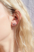 18K Gold PVD Stainless Steel Bow Stud Earrings