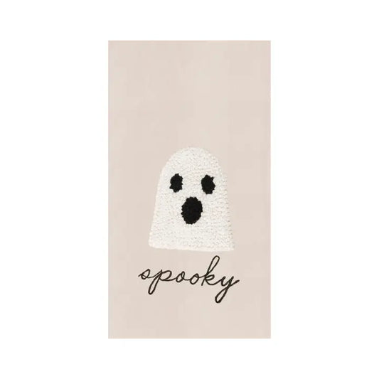 Halloween Spooky Ghost French Knot Kitchen Towel