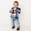 Navy Plaid Flannel - Infant