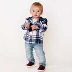 Navy Plaid Flannel - Infant - UNISEX