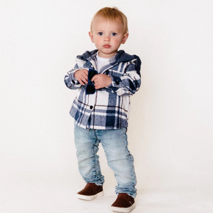 Navy Plaid Flannel - Infant - UNISEX