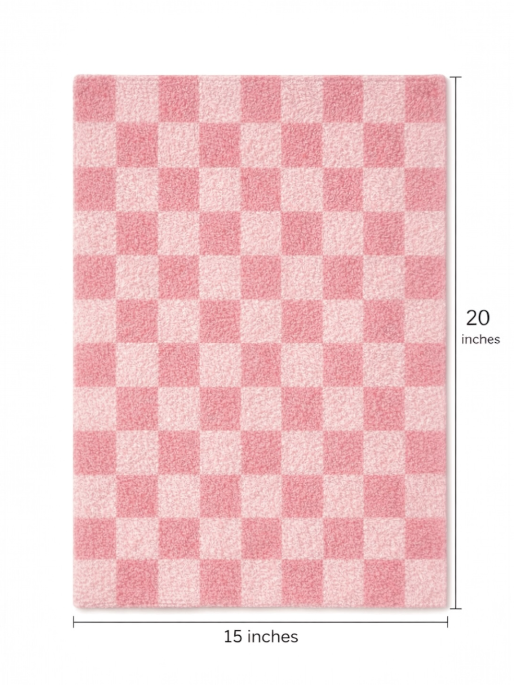Phufy® Bliss Checkerboard Mini Blanket, Strawberry/Carnation