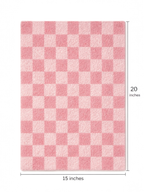 Phufy® Bliss Checkerboard Mini Blanket, Strawberry/Carnation