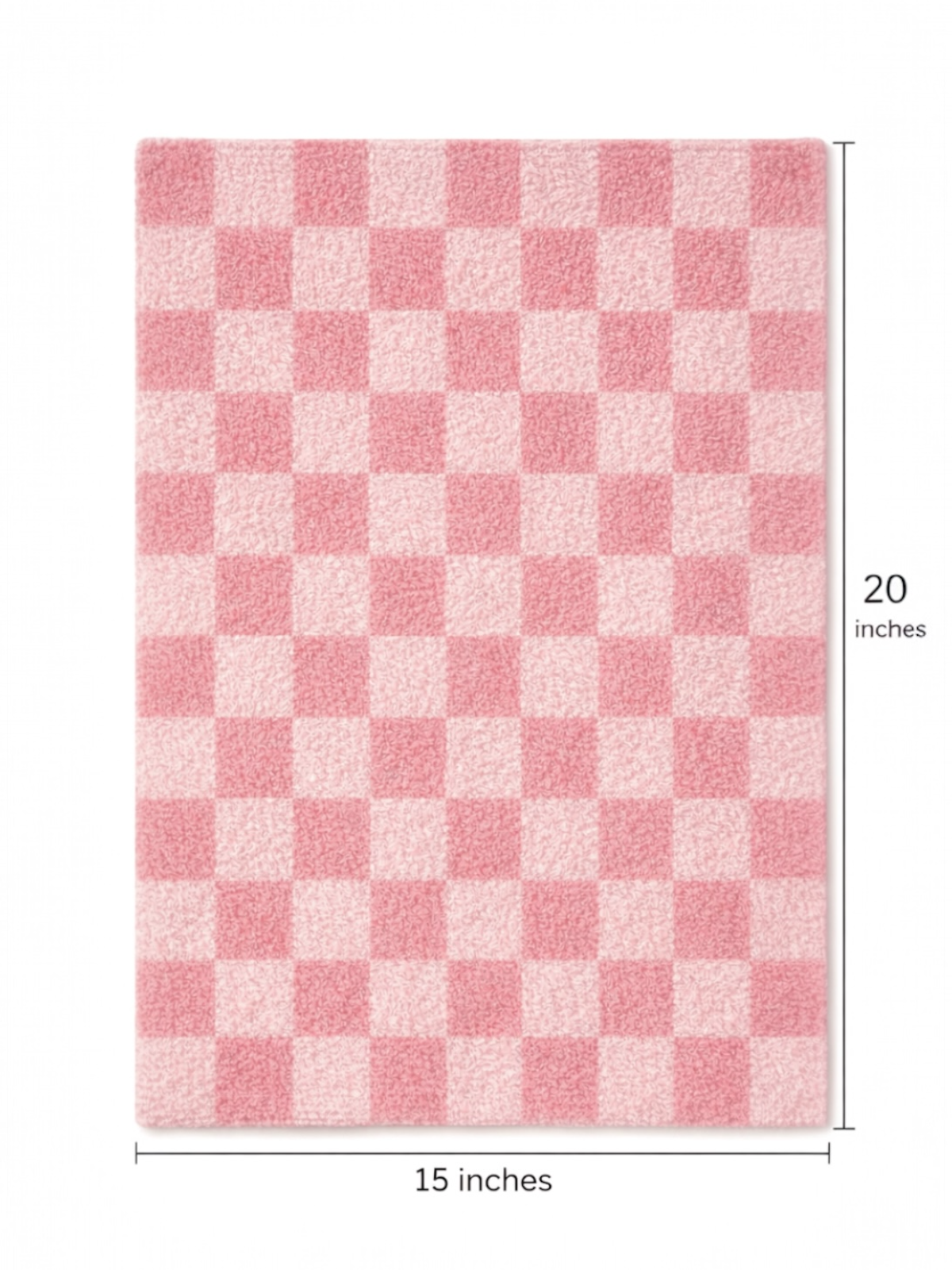 Phufy® Bliss Checkerboard Mini Blanket, Strawberry/Carnation
