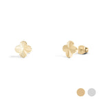 18K Gold PVD Stainless Steel Clover Stud Earrings