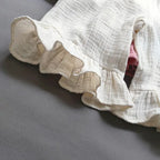 Toddler Girls Ruffle Gauze Pants - Beige