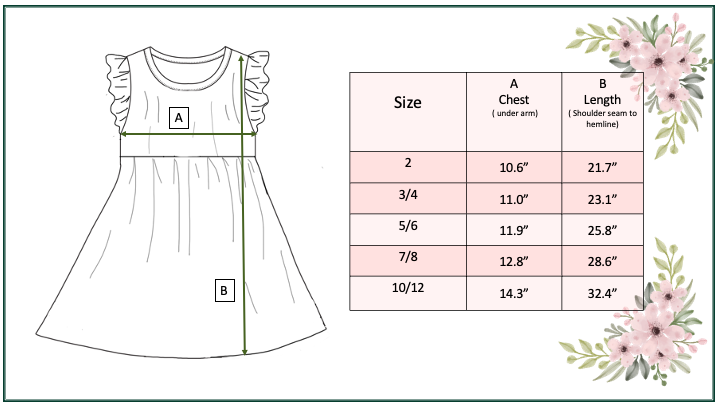 Kids Spring Summer Emma Blush Floral Flutter Dress