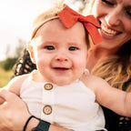 Cream Floral Bunnies  Easter Pinwheel Hair Bow