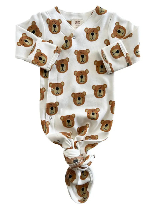 Baby Bear / Organic Kimono Knot Gown (Baby - Kids)