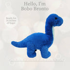 World's Softest Lushee 16 inch BoBo Bronto Blue Dino Plush