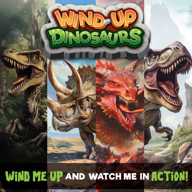 So Much Fun! Wind-Up Action Dinosaur Toy