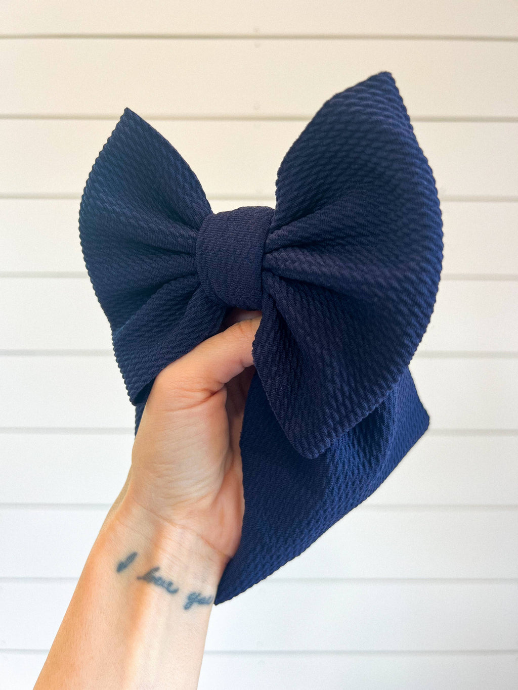 Navy Bullet Bow + Headwrap 