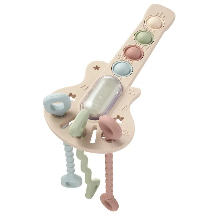 Ali+Oli Guitar-Shaped Sensory Pull & Teether Activity Toy