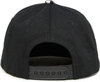 Flat Brim Trucker Hat - Checker Brim - Black