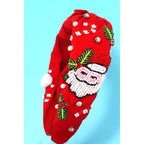Santa Claus Christmas Holiday Seed Bead Headband